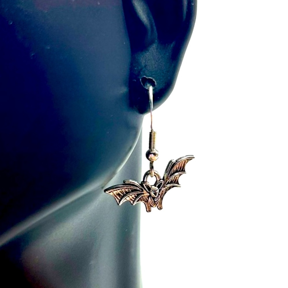 Handmade Sterling Silver Bat Earrings!